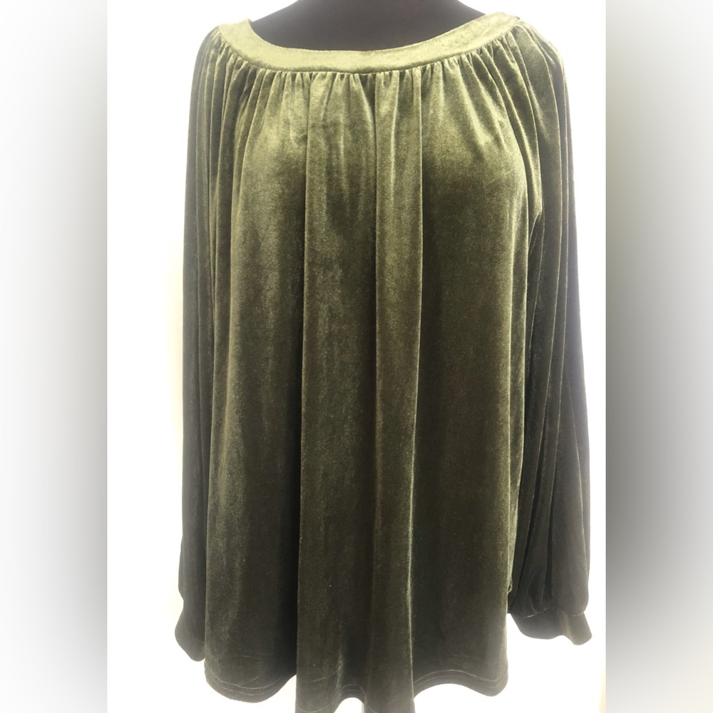 Dressy casual velour top